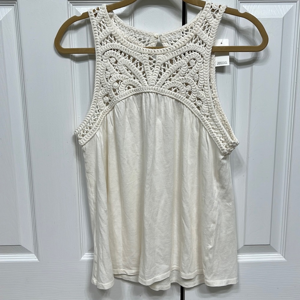 Loft Cream Crocheted Top